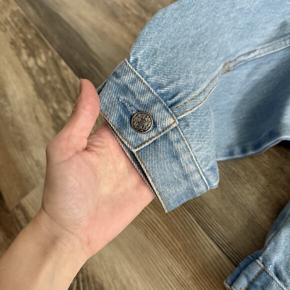 Most Wanted Denim Jacket Large Made on Earth Embroidered Roland - Picture 4 of 6